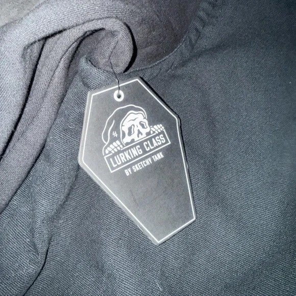 Lurking Class Men's Black Heavy Hooded Jacket Size Large New with tags Zumiez - Picture 10 of 10